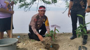 Polres Simalungun Gelar Bakti Sosial dan Penanaman Pohon dalam Rangka HUT Bhayangkara ke-78